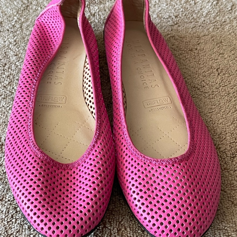 Hispanitas Pink Perforated Women's Flats Size 35 (5)